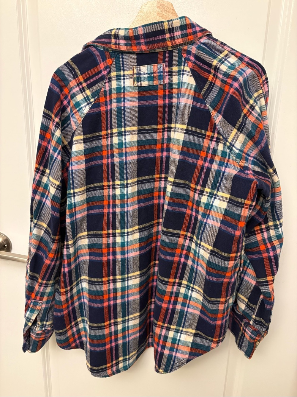 Free People We The Free Girl Meets Boy Plaid Flannel S Oversized Cotton - Picture 7 of 8